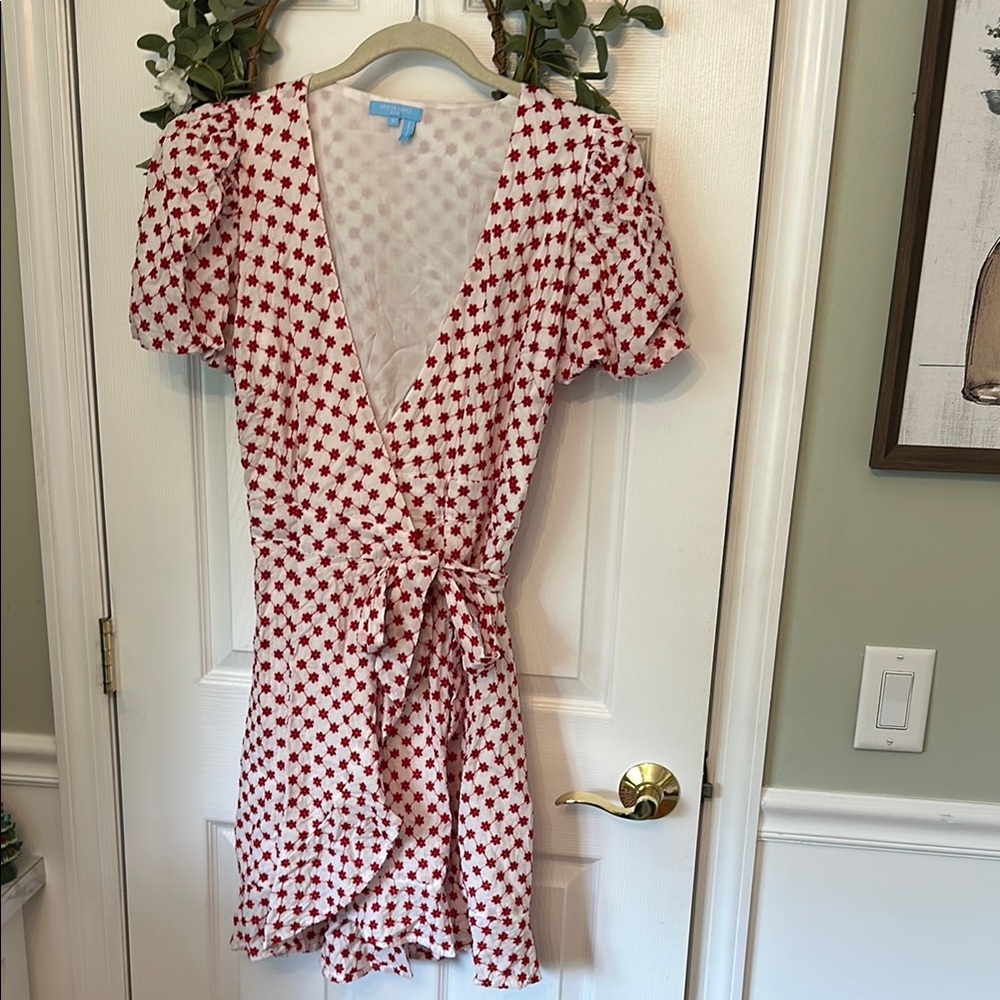 ❣️ Red Floral Patterned Wrap Dress ❣️